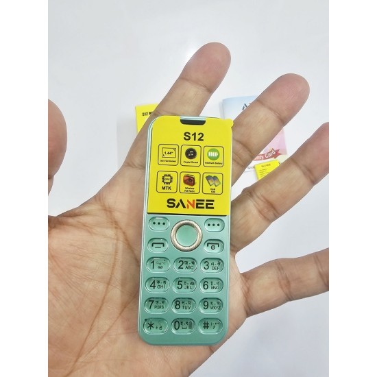 Sanee S12 Mini Phone Dual Sim Camera Green