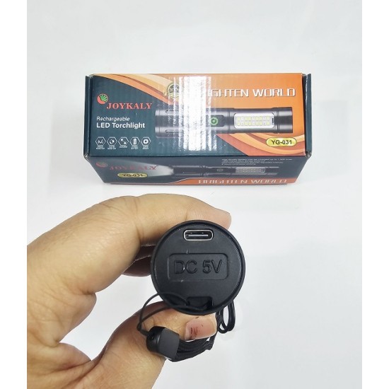 Joykaly YG-031 LED Zoom Torch Light Flashlight COB