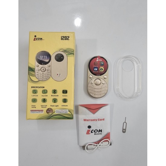 icon i202 Magic Phone With Cover Gold