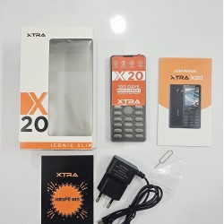 XTRA X20 Slim Button Phone Magic Voice Black