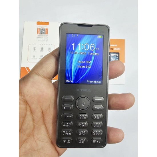 XTRA X20 Slim Button Phone Magic Voice Black