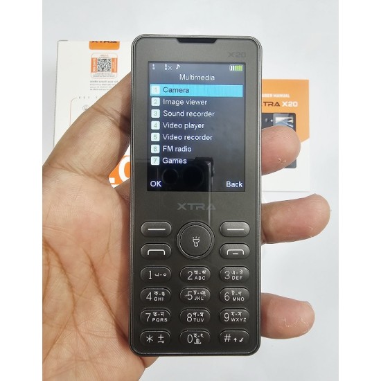 XTRA X20 Slim Button Phone Magic Voice Black