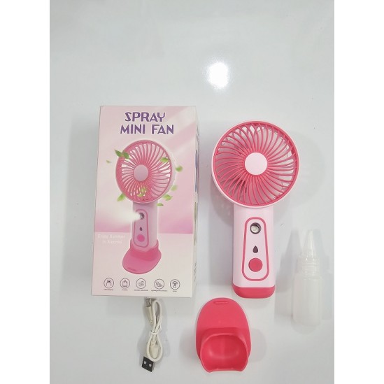 TX263 Mini Water Sprey Fan wit Stand Pink