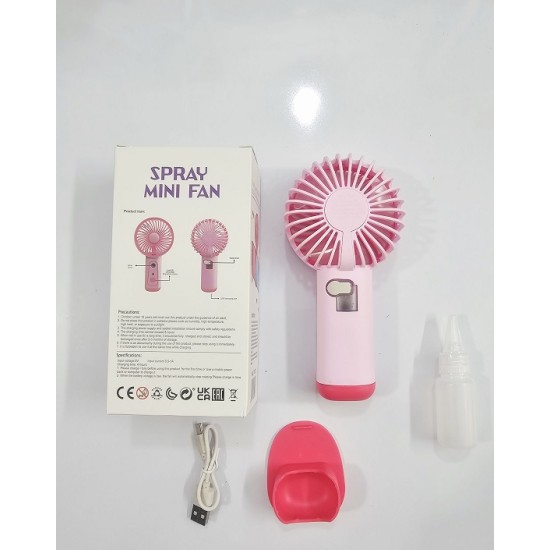 TX263 Mini Water Sprey Fan wit Stand Pink