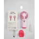 TX263 Mini Water Sprey Fan wit Stand Pink