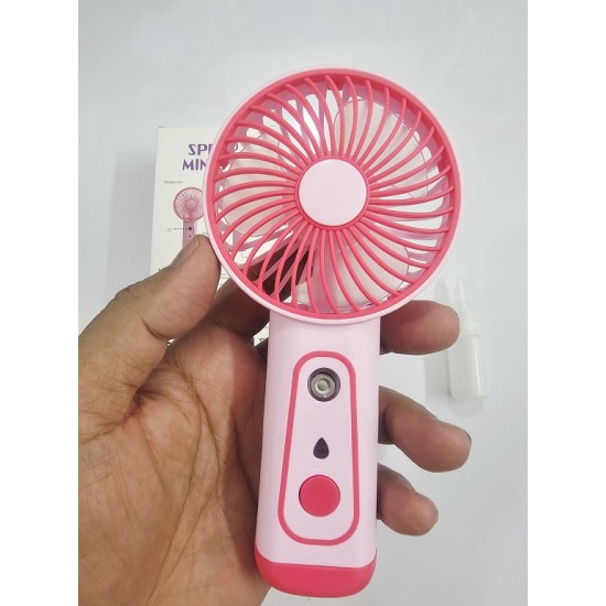 TX263 Mini Water Sprey Fan wit Stand Pink