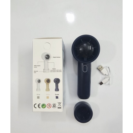 A221 Handhole Mini Turbo Fan With Dispaly Blue