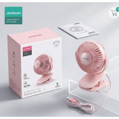 Joyroom CY486 Portable Mini Clip Fan Pink
