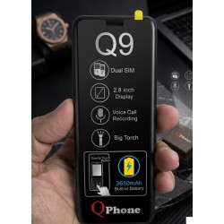 Qphone Q9 Touch Button Phone Curve Display Black