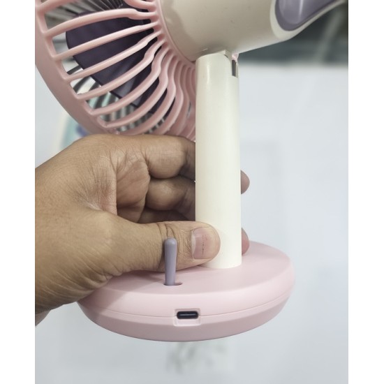 Elegance KD182 Desk Fan AC-DC Pink