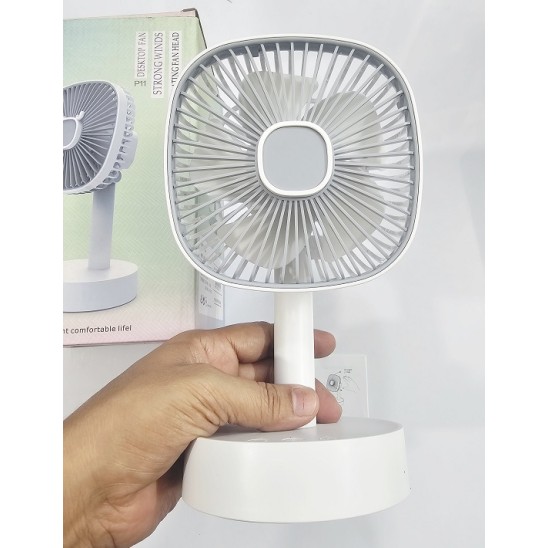 JIVI P11 Desktop Fan AC-DC Rechargable White