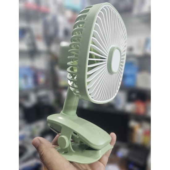 JIVI P12 Clip Fan AC-DC Moving Rechargable Green