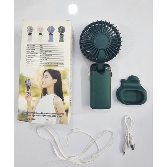 N15 Mini Handheld Fan Display Green