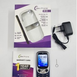 Geo R10 Slim Feature Phone Metal Body Blue