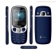 Geo R10 Slim Feature Phone Metal Body Blue