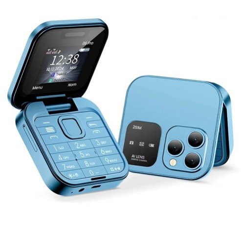 i16 Pro Mini Folding Phone Magic Voice Blue