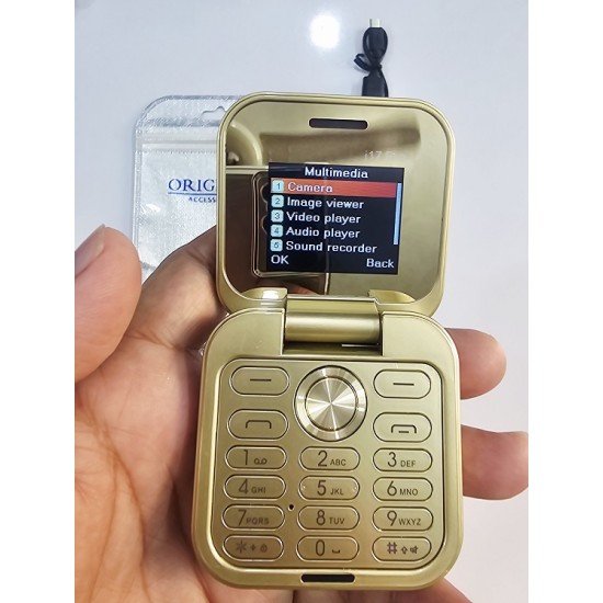 i17 Pro Folding Phone Dual Sim Gold