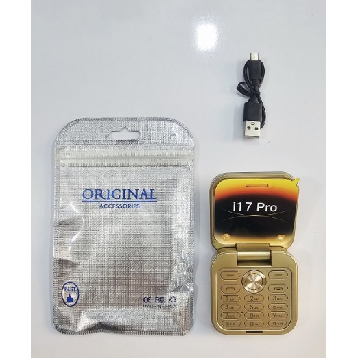 i17 Pro Folding Phone Dual Sim Gold