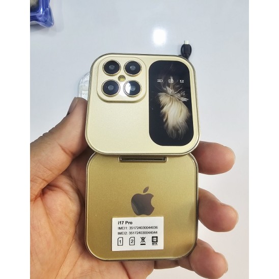 i17 Pro Folding Phone Dual Sim Gold