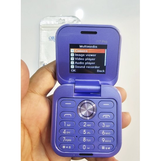 i17 Pro Flip Phone Dual Sim Purpel