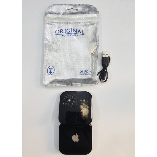 i17 Pro Mini Folding Phone Dual Sim Black