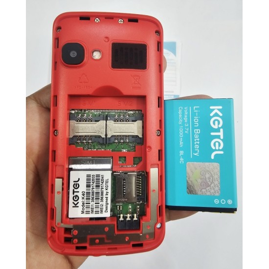 Kgtel K40 Folding Phone Dual Sim Red
