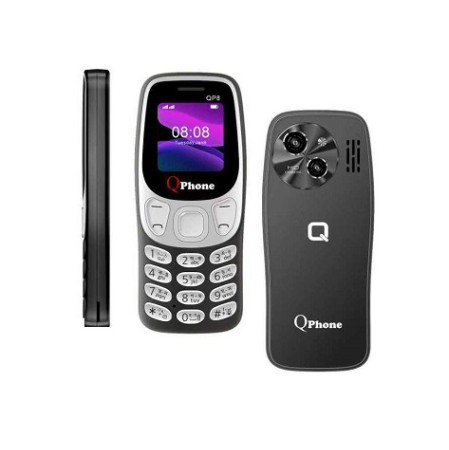 Qphone QP8 Mini Card Phone Dual Sim Black