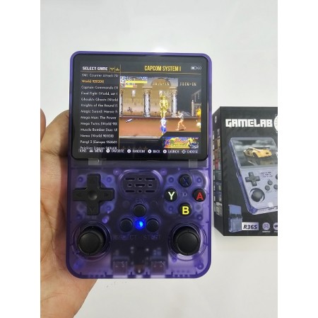 R36S Retro Games Console 21000 Games 64GB - Purpel