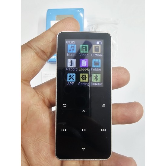 S308 Mp4 Music Player Bluetooth Button Touch Silver