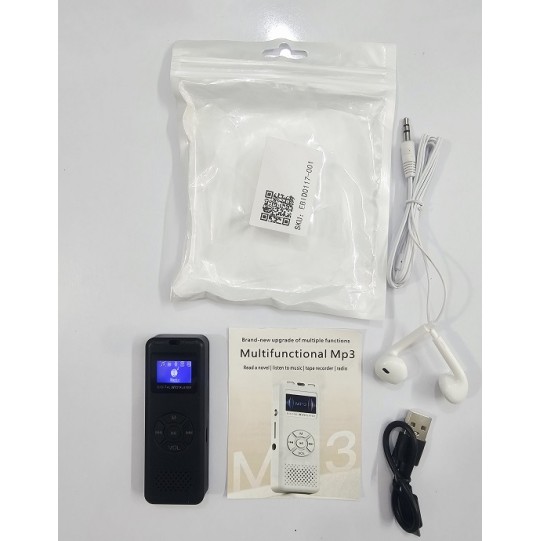 T09 Mp3 Music Player With Voice Recorder Black