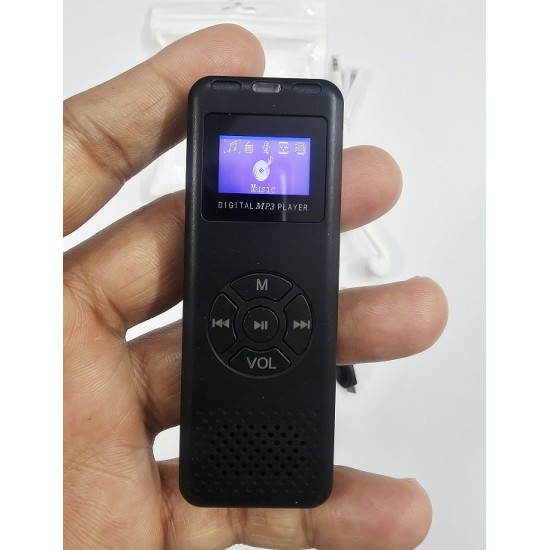 T09 Mp3 Music Player With Voice Recorder Black
