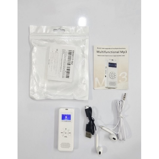 T09 Mp3 Player Voice Recorder White