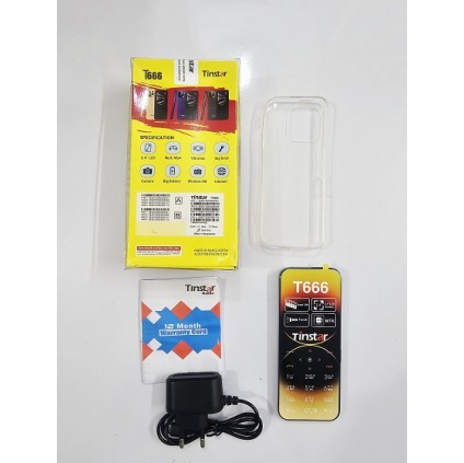 Tinstar T666 Button Phone Four Sim Black