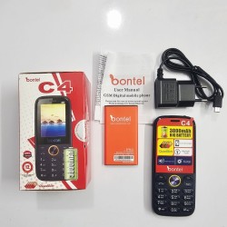 Bontel C4 Button Phone Four Sim 3000mAh Blue