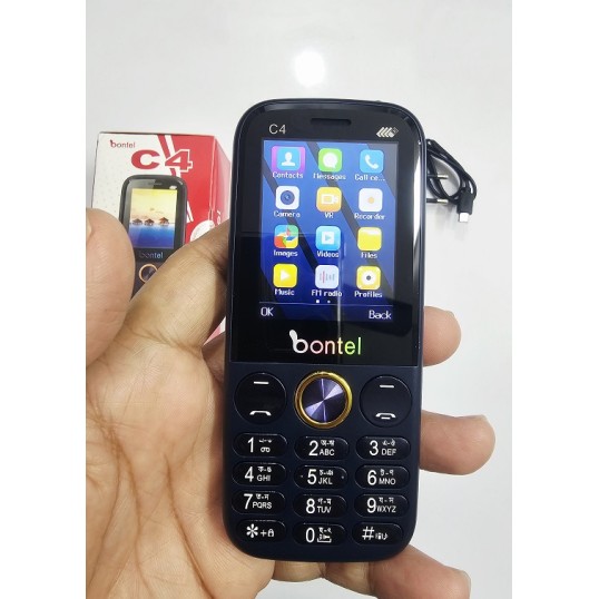 Bontel C4 Button Phone Four Sim 3000mAh Blue