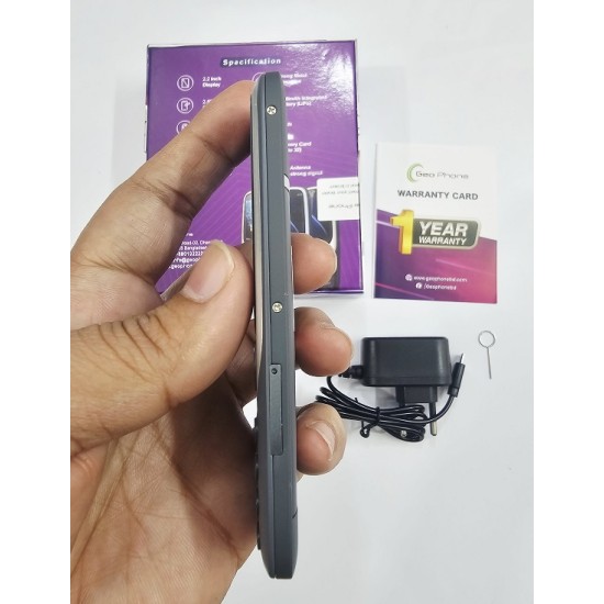 Geo R10 Slim Button Phone Metal Body Dual Sim