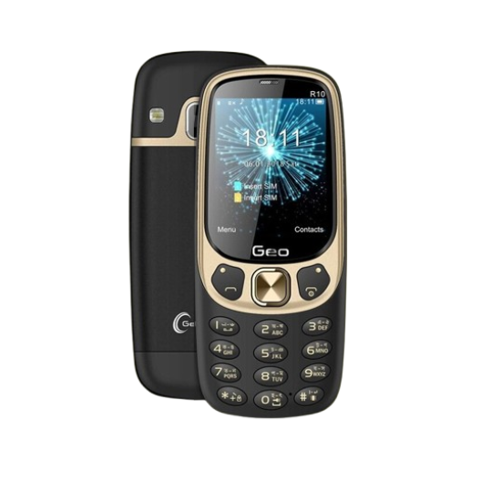 Geo R10 Slim Button Phone Metal Body Dual Sim