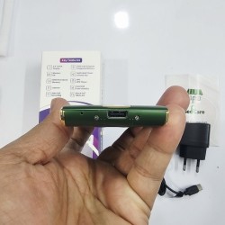 Geo R44 Feature Phone Metal Leather Style Green