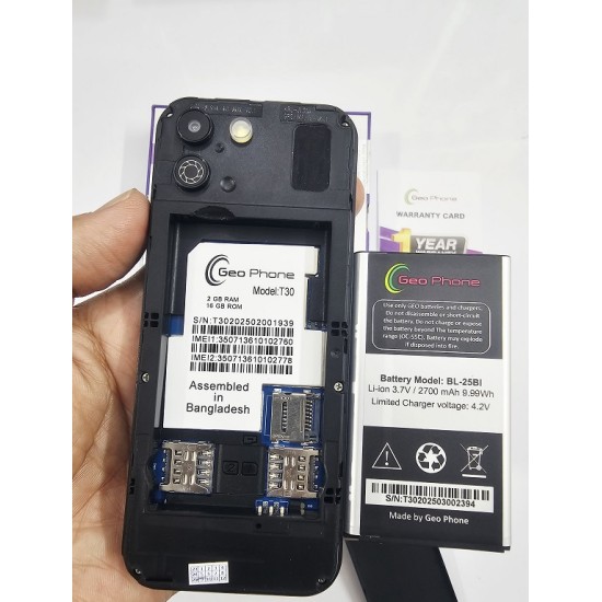 Geo T30 Android Touch Button Phone 4G