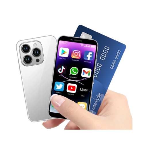 15 Pro Max Mini Smartphone Dual Sim White