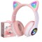 SNT28 Cat Bluetooth Headphone With LED Light Pink