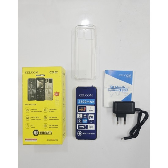 Celcom C2402 Feature Phone Four Sim Gold