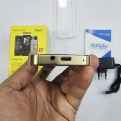 Celcom C2402 Feature Phone Four Sim Gold