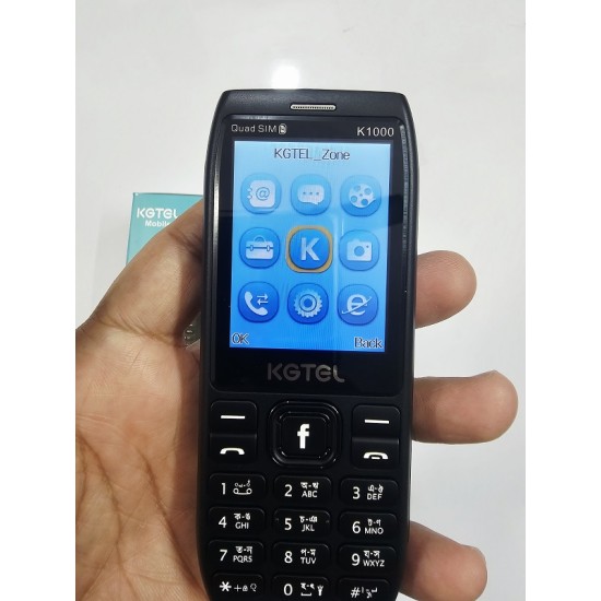 KGTEL K1000 Phone Four Sim 2500mAh Black