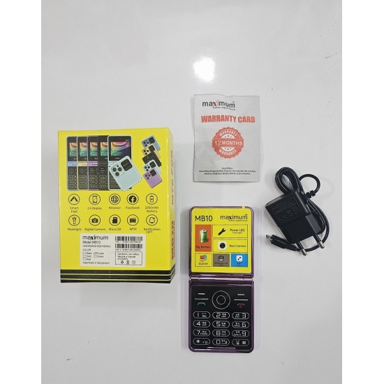 Maximum MB10 Diamond Folding Phone Purpel