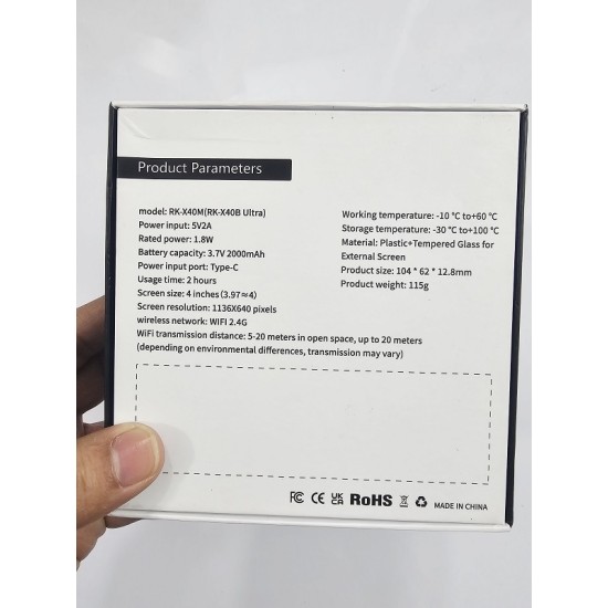 RK-X40B Phone Vlog Screen Ultra Monitor