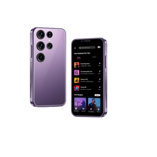 S24 Ultra Mini Smartphone Dual Sim Purpel