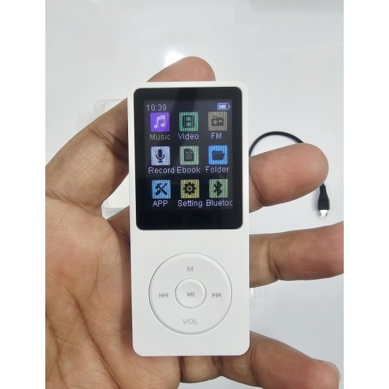 YP33 Bluetooth MP3 MP4 Music Player FM Radio White