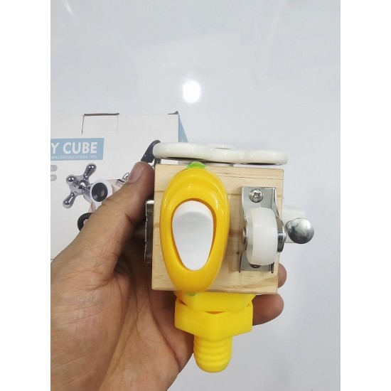 Kids Busy Cube Wooden Activity Fidget Toy