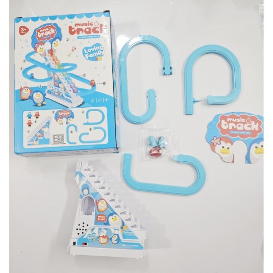 Penguin Music Track Kids Toys With Light